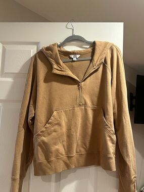 JoyLab Camel Half-Zip Pullover Hoodie